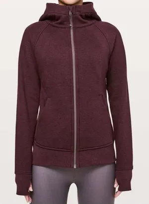 Lululemon Light As Warmth Scuba Hoodie Size 6 Heathered Dark Adobe thumbnail 1