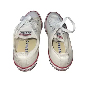 Converse Chuck Taylor All Star Low Top Sneakers Shoes White Canvas Women SZ 8 thumbnail 4