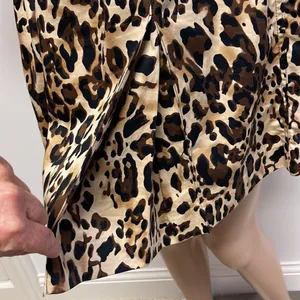 Leopard Animal Print Trench Coat Jacket by Appraisal fully lined, pockets size M Tan Size M thumbnail 8