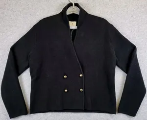 Tuckernuck Cassandra blazer sweater size M black new with tags knit cardigan thumbnail 4