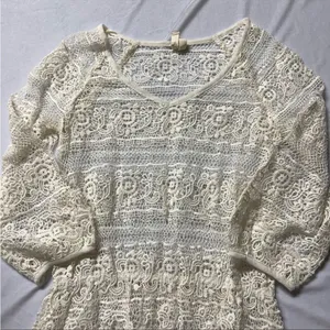 We the free‎ sheer crochet top xs thumbnail 1