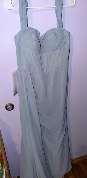 Azazie Bridesmaid Dress Blue thumbnail 1