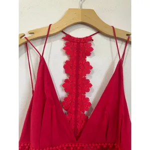 Jetset Diaries Grazie Red Lace Mini Dress XS NWT Backless‎ Scallop Party thumbnail 8