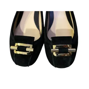 Michael Michael Kors Womens Black Suede Gloria Moc Driving Flats Size 6M Leather thumbnail 3