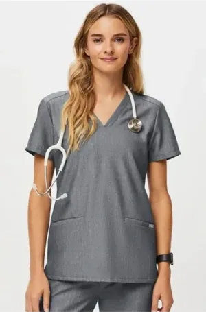 FIGS Casma Technical Collection Scrub Top Women's Size S Gray Healthcare Uniform thumbnail 1