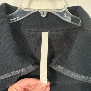 Lululemon Black Full Zip High Neck/Foldover Collar Thick Scuba Jacket Athleisure thumbnail 4