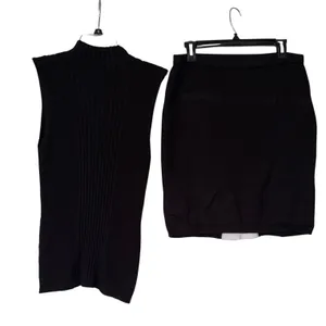 Etcetera Black White Cable Knit 2 Piece Skirt Set small thumbnail 2