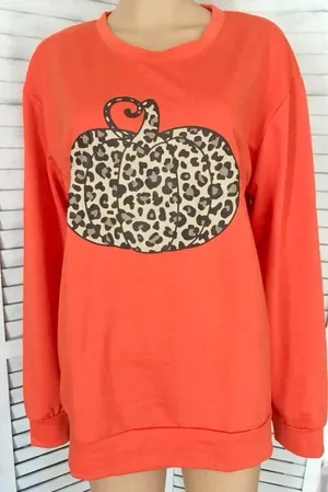 Pumpkin Sweatshirt, Large Orange thumbnail 1