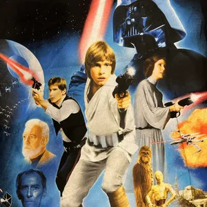 Divided Star Wars Graphic T- Shirt Small Black Cotton Luke Darth Vader Movie thumbnail 2