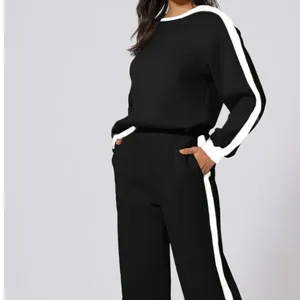 Black and White Tracksuit Set, Loose Fit thumbnail 8