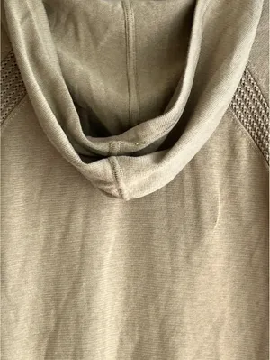 Athleta Evergreen Hoodie Sweater Pullover Olive Green Knit XS thumbnail 6