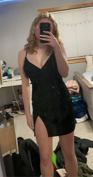 Lucy in the Sky Little Black Bodycon Dress thumbnail 1