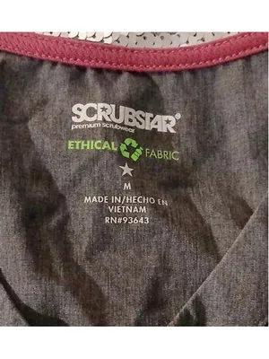 Scrubstar Women's Scrub Top Grey V-Neck Ethical Fabric Size M. INV669 A7 thumbnail 3