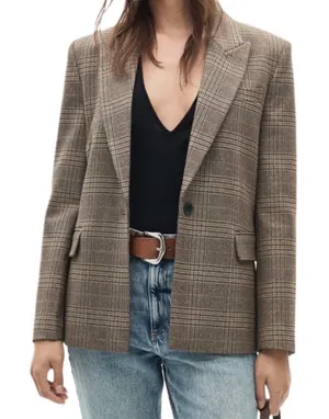 Mango Plaid Blazer thumbnail 1