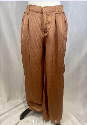 Shiny Satin Wide Leg Aerie Trousers thumbnail 2