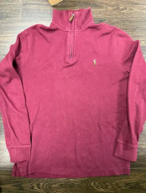 Polo Ralph Lauren Estate Rib Quarter-Zip Pullover XS Burgundy thumbnail 1