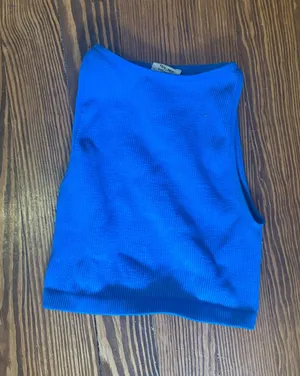 Blue Cotton On Top high neck cropped thumbnail 1