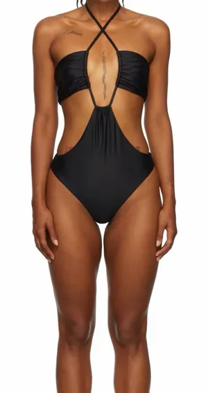 Rosetta Getty One Piece Bandeau Bathing Suit size large thumbnail 1