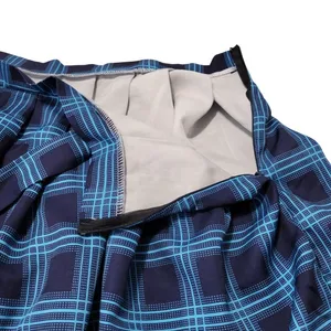 Plaid Skirt Size Large 34" Waist Pleated Suspender Skirt Punk Grunge Schoolgirl Skirt thumbnail 5