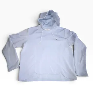 A. Putnam Women Lavender Pastel Purple Scalloped Hem Hooded Sweatshirt Size M thumbnail 2