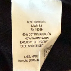 METAPHOR Lightweight Black Cotton Blend Button Up Cardigan Lace NWT Size Large thumbnail 10