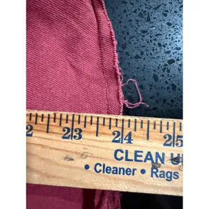 We The Free Free People Womens XS Distressed V-Neck T-Shirt Red Raw Hem Boxy Tee thumbnail 7