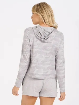 Vuori‎ Halo Essential Hoodie Pale Heather Camo Sweatshirt thumbnail 2