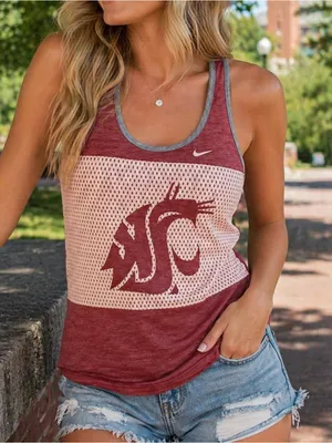 Nike Washington State Cougars Dri-FIT Racerback Tank Top WSU Athletic Shirt thumbnail 1