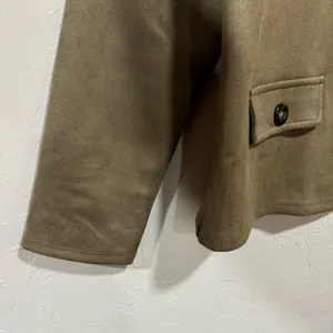 Faux Suede Button Trim Top Ann Taylor thumbnail 2