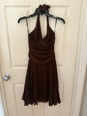 Brown Halter Dress Size M thumbnail 4
