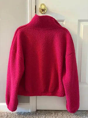 Old Navy Pink Fleece Zip Up thumbnail 1