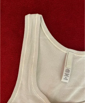 SKIMS cotton rib tank in stone size XS thumbnail 3