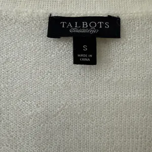 Talbots‎ Wool Mohair Lightweight Cardigan Sweater Sz S Ivory Old Money Classic thumbnail 3