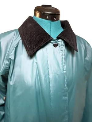Vintage Misty Harbor Green Plaid Women’s Size M Flannel Lined Rain Coat thumbnail 4