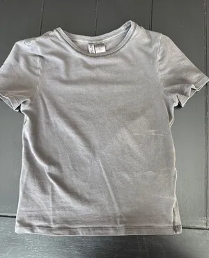 H&M Women's Crop Tee - Gray thumbnail 1
