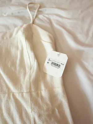 Altar’d State Sadie Ivory Linen Midi Dress Size Small thumbnail 5