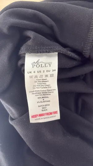 Oh Polly square neck, midi dress in black thumbnail 7
