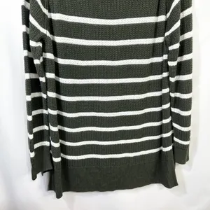 Old Navy XL Sweater Green Striped Crew‎ Raglan Academia Fall Knit Office 810 thumbnail 5