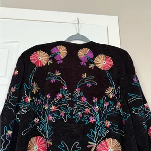 Julia Kim Floral Fully Embroidered Beautiful Blazer Jacket Vintage 90s thumbnail 11