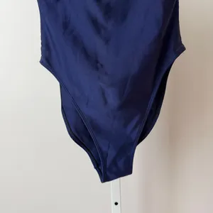 American Apparel Spandex Y2K Sporty Chic Clean High Cut Bodysuit M Navy Blue thumbnail 3