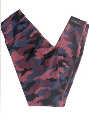 EUC Lululemon Wunder Under High-Rise Camo Smoky Night Sea Size 4 thumbnail 6
