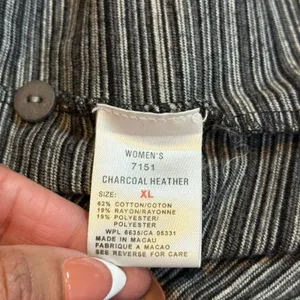 Woolrich Womens XL Grey Striped Long Sleeve‎ Polo Shirt Collared Heritage Style thumbnail 10