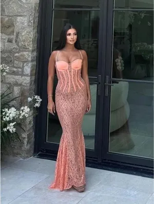 House Of Cb Cordelia Lace-Embroidered Corset Maxi Dress thumbnail 2