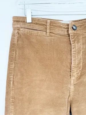 Everlane Corduroy Straight Leg Pants Women's 8 Tan Quiet Luxury thumbnail 5