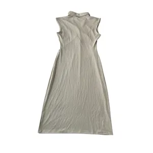 A New Day NWT Cap Sleeve Midi Bodycon Dress Size‎ Large Irish Cream Beige thumbnail 6
