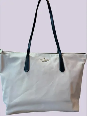 Kate Spade Tan and Black Large Zip Tote thumbnail 1