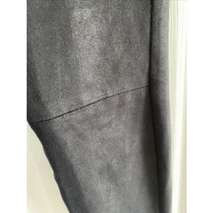 7 For All Mankind Faux‎ Suede Skinny Pants Womens Size 27 Black Coated Ankle thumbnail 4