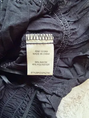 Black Tie-Shoulder Ruffle Crop Top with Cream Trim thumbnail 4