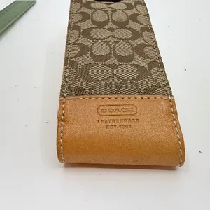 Coach Signature C Phone Case Brown Canvas Leather Phone Case thumbnail 8