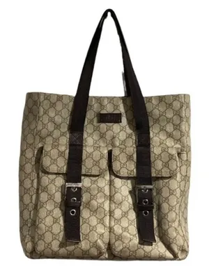 Gucci Supreme GG shopper tote authentic Leather & canvas Very good condition thumbnail 1